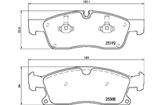 Sada brzdových destiček, kotoučová brzda HELLA 8DB 355 019-821