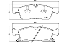 Sada brzdových destiček, kotoučová brzda HELLA 8DB 355 039-961