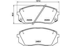 Sada brzdových platničiek kotúčovej brzdy HELLA 8DB 355 025-981