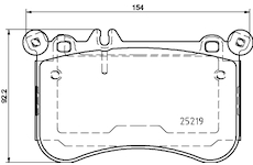 Sada brzdových destiček, kotoučová brzda HELLA 8DB 355 019-671