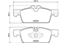 Sada brzdových destiček, kotoučová brzda HELLA 8DB 355 041-101