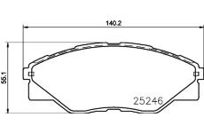 Sada brzdových destiček, kotoučová brzda HELLA 8DB 355 019-811