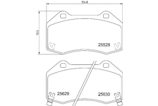 Sada brzdových destiček, kotoučová brzda HELLA 8DB 355 025-871