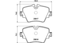 Sada brzdových destiček, kotoučová brzda HELLA 8DB 355 045-761