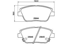 Sada brzdových destiček, kotoučová brzda HELLA 8DB 355 020-551