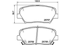 Sada brzdových destiček, kotoučová brzda HELLA 8DB 355 025-911