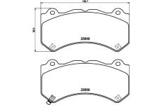 Sada brzdových platničiek kotúčovej brzdy HELLA 8DB 355 021-041