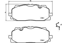 Sada brzdových destiček, kotoučová brzda HELLA 8DB 355 021-641