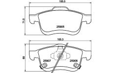 Sada brzdových destiček, kotoučová brzda HELLA 8DB 355 021-801