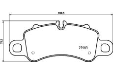 Sada brzdových destiček, kotoučová brzda HELLA 8DB 355 025-601