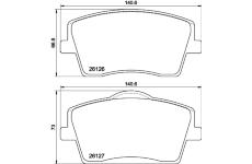 Sada brzdových destiček, kotoučová brzda HELLA 8DB 355 039-001