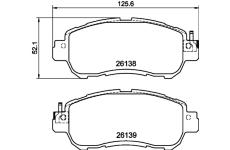 Sada brzdových destiček, kotoučová brzda HELLA 8DB 355 040-571