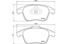 Sada brzdových destiček, kotoučová brzda HELLA 8DB 355 040-141