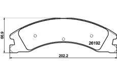 Sada brzdových destiček, kotoučová brzda HELLA 8DB 355 040-291