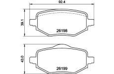 Sada brzdových destiček, kotoučová brzda HELLA 8DB 355 040-971