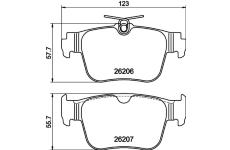 Sada brzdových destiček, kotoučová brzda HELLA 8DB 355 040-851