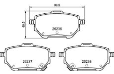 Sada brzdových destiček, kotoučová brzda HELLA 8DB 355 040-711