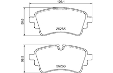 Sada brzdových destiček, kotoučová brzda HELLA 8DB 355 040-941