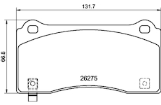 Sada brzdových destiček, kotoučová brzda HELLA 8DB 355 040-861