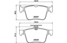 Sada brzdových destiček, kotoučová brzda HELLA 8DB 355 044-951