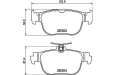 Sada brzdových destiček, kotoučová brzda HELLA 8DB 355 040-981