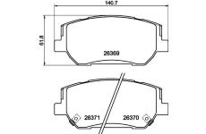 Sada brzdových destiček, kotoučová brzda HELLA 8DB 355 046-181