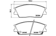 Sada brzdových destiček, kotoučová brzda HELLA 8DB 355 043-981