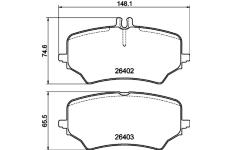 Sada brzdových destiček, kotoučová brzda HELLA 8DB 355 044-361