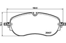 Sada brzdových destiček, kotoučová brzda HELLA 8DB 355 042-661