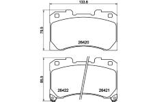 Sada brzdových destiček, kotoučová brzda HELLA 8DB 355 041-061