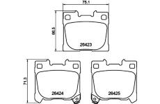 Sada brzdových destiček, kotoučová brzda HELLA 8DB 355 041-081