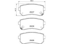 Sada brzdových destiček, kotoučová brzda HELLA 8DB 355 041-131