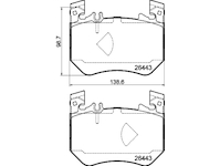 Sada brzdových destiček, kotoučová brzda HELLA 8DB 355 043-071