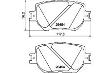 Sada brzdových destiček, kotoučová brzda HELLA 8DB 355 041-221