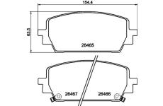 Sada brzdových destiček, kotoučová brzda HELLA 8DB 355 044-331