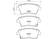 Sada brzdových destiček, kotoučová brzda HELLA 8DB 355 044-231