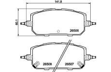 Sada brzdových destiček, kotoučová brzda HELLA 8DB 355 044-221