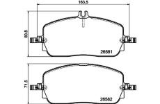 Sada brzdových destiček, kotoučová brzda HELLA 8DB 355 044-321