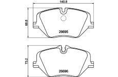 Sada brzdových destiček, kotoučová brzda HELLA 8DB 355 046-051