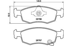 Sada brzdových destiček, kotoučová brzda HELLA 8DB 355 046-041