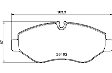 Sada brzdových destiček, kotoučová brzda HELLA 8DB 355 005-521