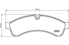 Sada brzdových destiček, kotoučová brzda HELLA 8DB 355 039-251