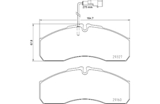 Sada brzdových destiček, kotoučová brzda HELLA 8DB 355 020-711