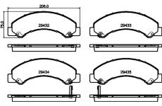 Sada brzdových destiček, kotoučová brzda HELLA 8DB 355 040-441