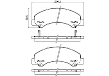 Sada brzdových destiček, kotoučová brzda HELLA 8DB 355 025-801