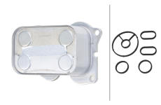 Olejový chladič, motorový olej HELLA 8MO 366 360-121