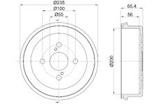 Brzdový buben HELLA 8DT 355 301-501