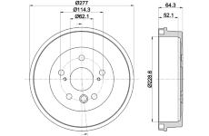 Brzdový buben HELLA 8DT 355 300-031