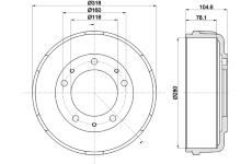 Brzdový buben HELLA 8DT 355 300-451