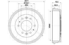 Brzdový buben HELLA 8DT 355 301-841